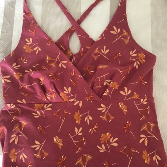 Patagonia Red Sheath Dress Sleeveless Halter Midi - Picture 3 of 9